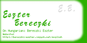 eszter bereczki business card